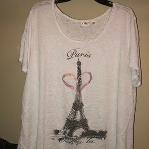 Worn and washed once light top.